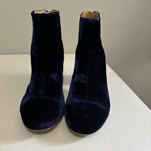 Madewell  The Jillian Ankle Boot in Blue Velvet, size 10 - Picture 3 of 10
